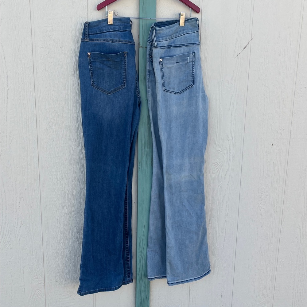 seven7 jeans tummyless high rise boot cut lot of 2 size 8